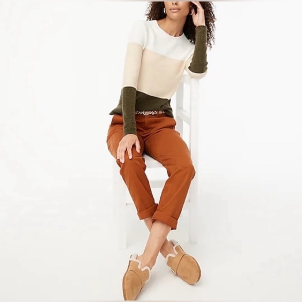 NWT J.Crew Extra Soft Colorblock Crewneck Sweater